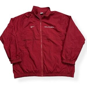 VTG Nike Windbreaker Jacket Men's Large Sooners University of Oklahoma Softshell